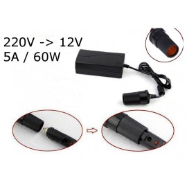 Переходник адаптер 220в - прикуриватель 12v 5A