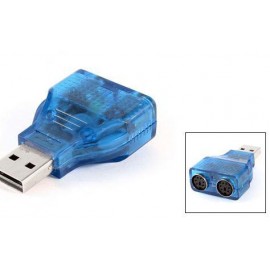 Переходник адаптер 2 PS/2 в USB (клав., мышка)