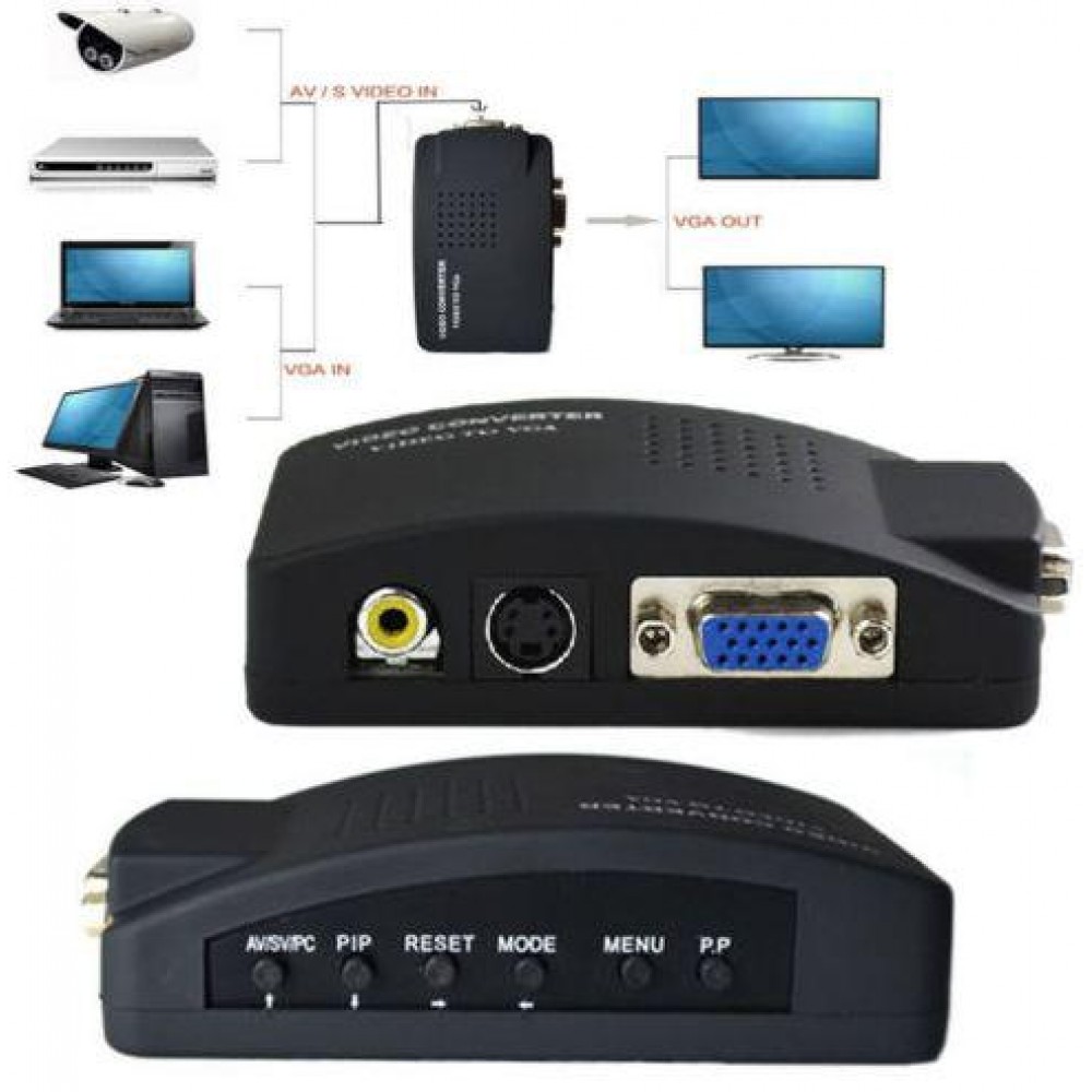 Конвертер видеосигнала AV RCA (тюльпан) - VGA