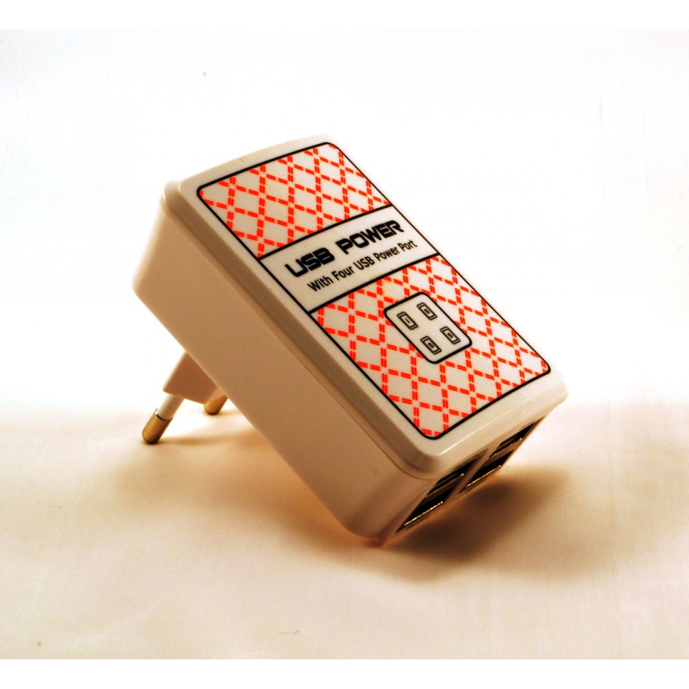 Зарядное сетевое сзу USB 4x 5V 3.5A