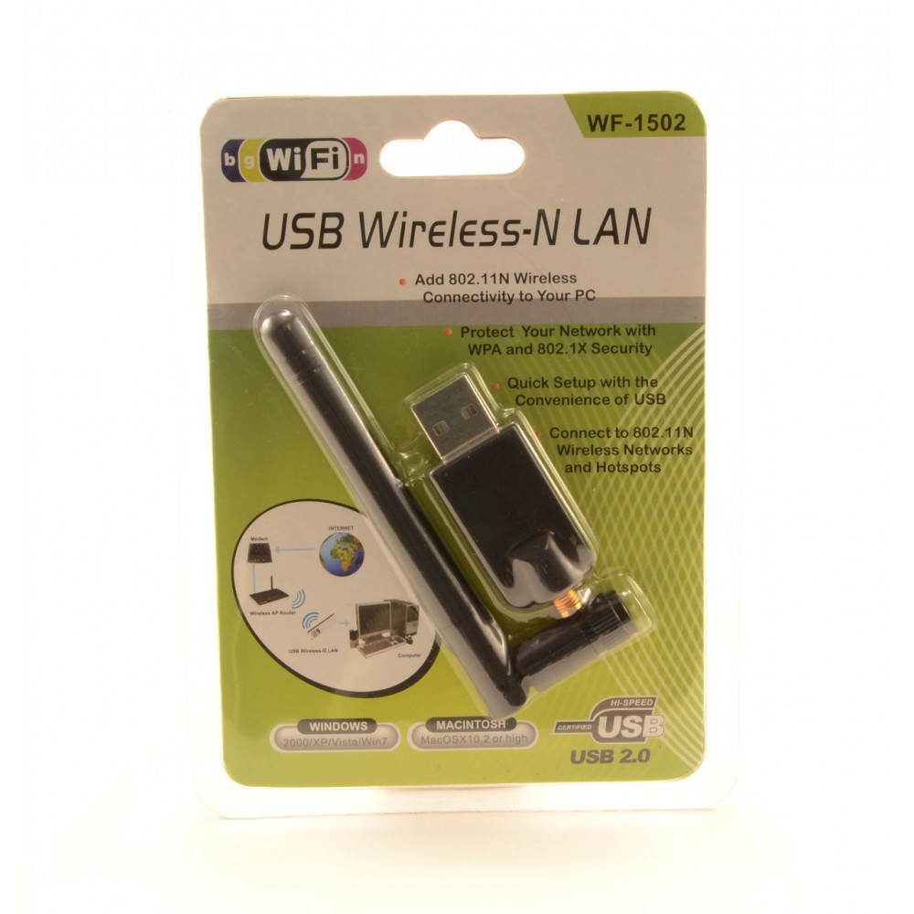 Адаптер wifi Usb WF-1502 150 МБИТ WIFI b/g/n с антенной