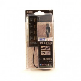 Хаб USB 4 порт, выключатели, индикация, разъем питания