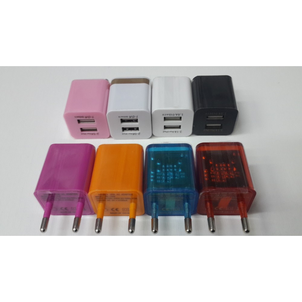 Зарядное сетевое сзу USB 2x Китай