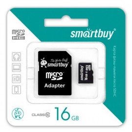 MicroSd 16Gb SmartBuy class10 SB16GBSDCL10-01