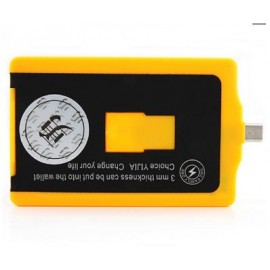 Кабель Micro USB кредитка желтый