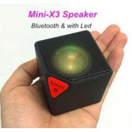 Колонка Bluetooth MP3 Led X3 mini голубая