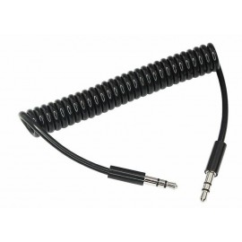 Кабель Aux 3.5-3.5 спираль JD-68 черный