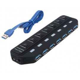 Хаб USB 3.0 7 порт с выключ активный DM-HB42 без бп