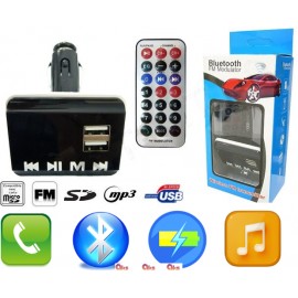 FM модулятор с зарядкой Bluetooth USB TF KCBZ-860