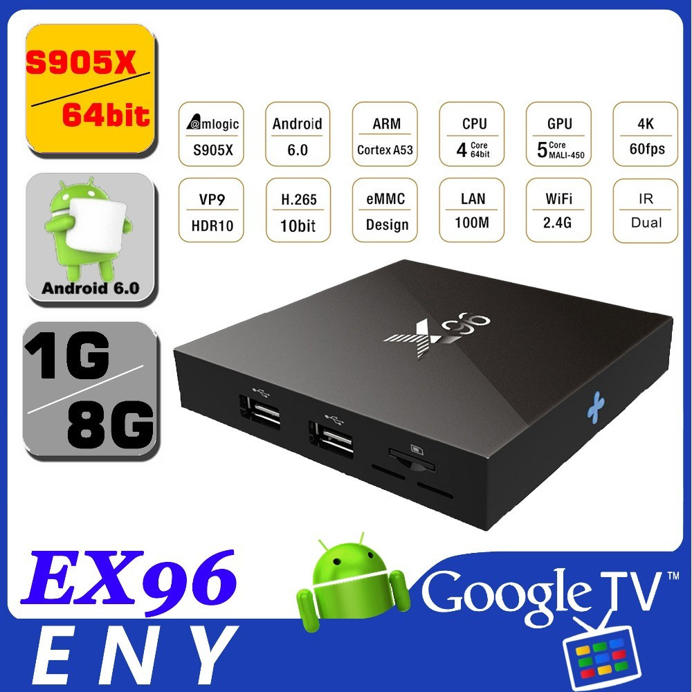 Приставка Android TV BOX X96 S905X 1G/8G