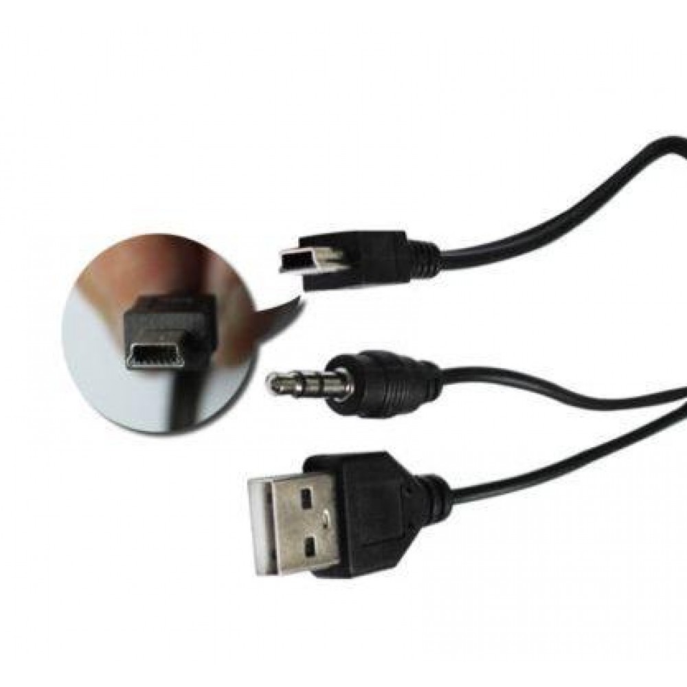 Кабель mini USB - Aux/usb 0.3m для колонок