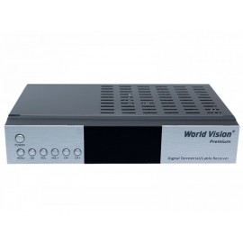 Ресивер DVB-T2/C  World Vision Premium с кабельным тв и интернет