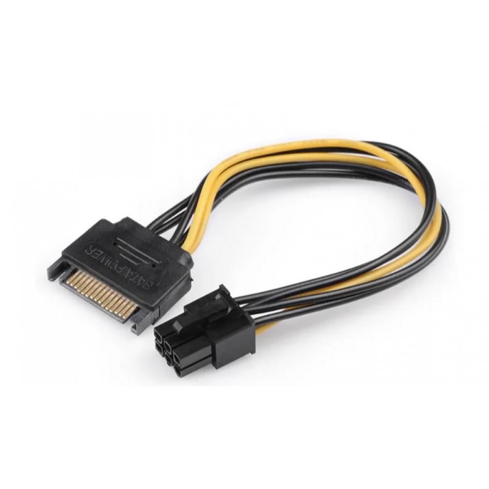 Кабель переходник питания SATA 15pin/PCI-E 6pin