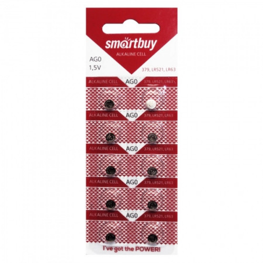 батарейка AG0 LR521 379 CR521W smartbuy