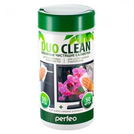 салфетки Perfeo DuoClean Screen Clean Double PF-T/SCDW-50/50