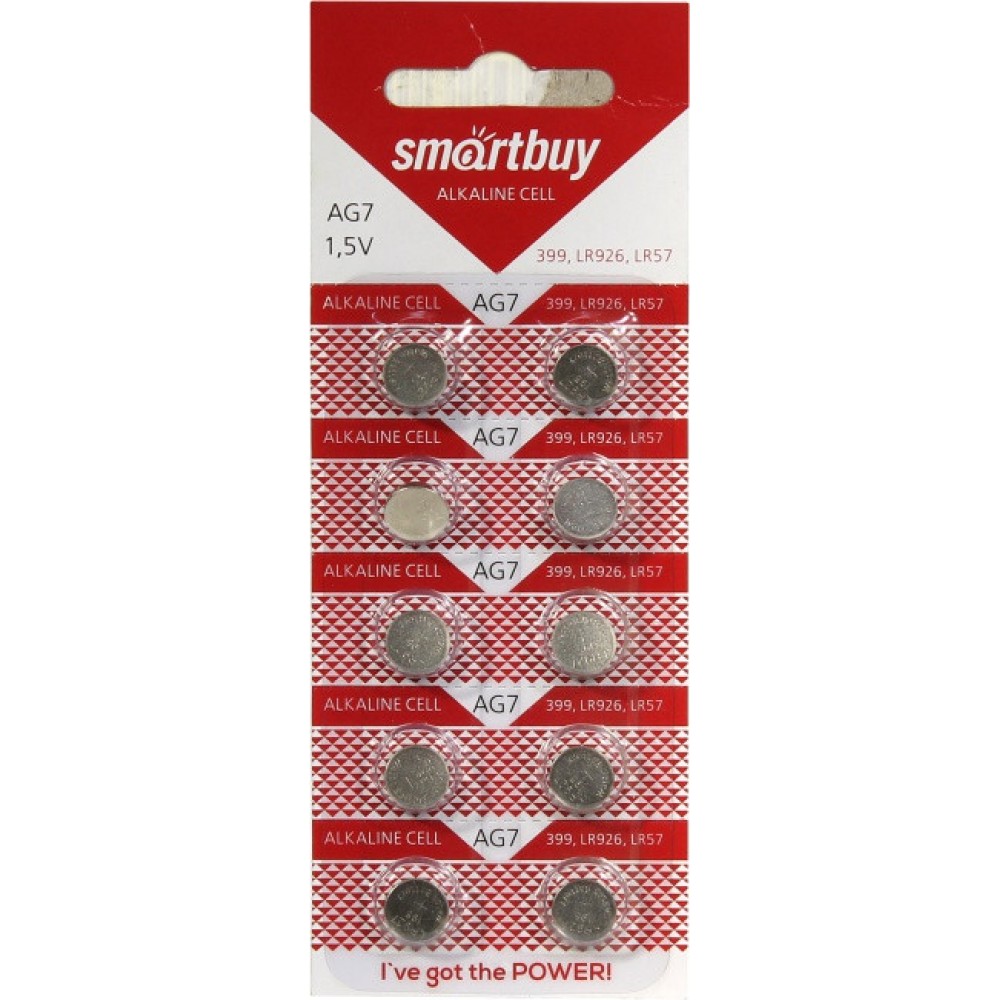 батарейка AG7 399 smartbuy SBBB-AG7-10B