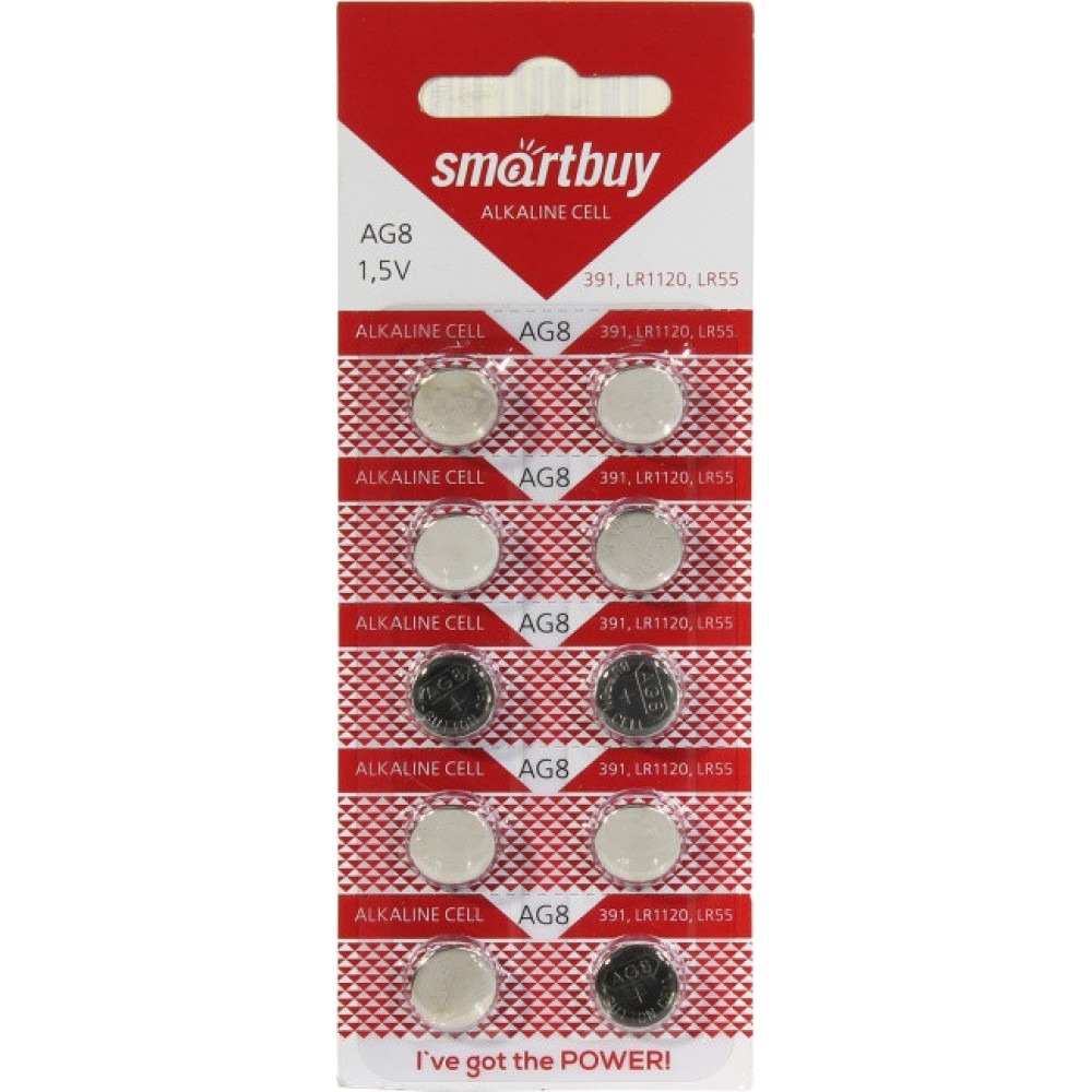 батарейка AG8 391 smartbuy SBBB-AG8-10B