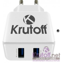 Зарядное сетевое сзу usb 2x Krutoff CH-03