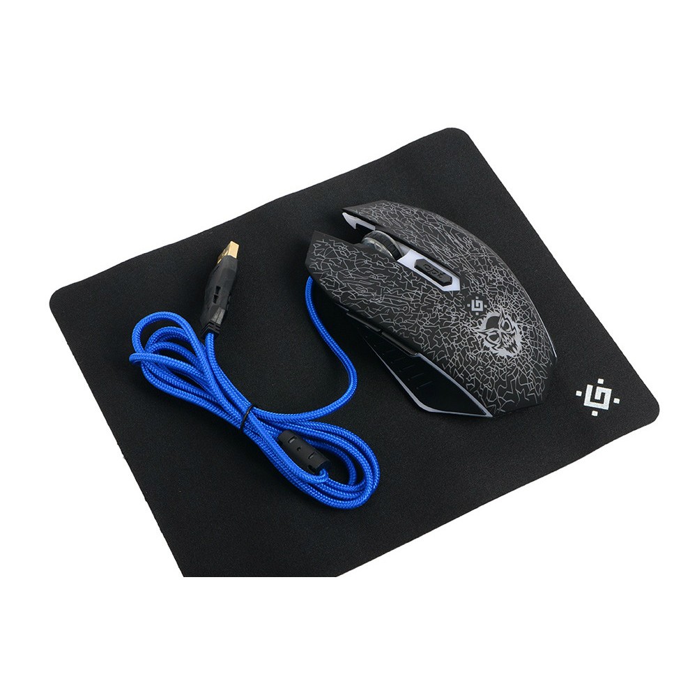 Мышка игровая Defender Shock GM-110L+коврик