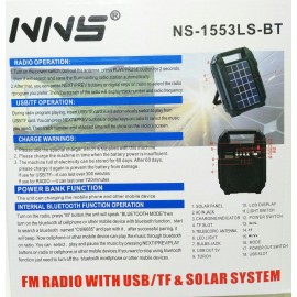 Колонка солнечная панель NS-1553LS