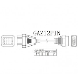 Авто диагностический адаптер Переходник GAZ на OBD2 16pin