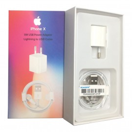 Зарядное сетевое сзу USB для Iphone X + кабель foxconn