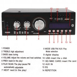 Усилитель звука Kentiger HY-806 mp3 / bluetooth / fm