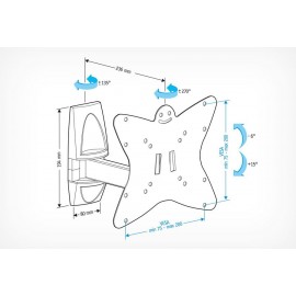 Кронштейн ТВ LCDS-5037 поворотн