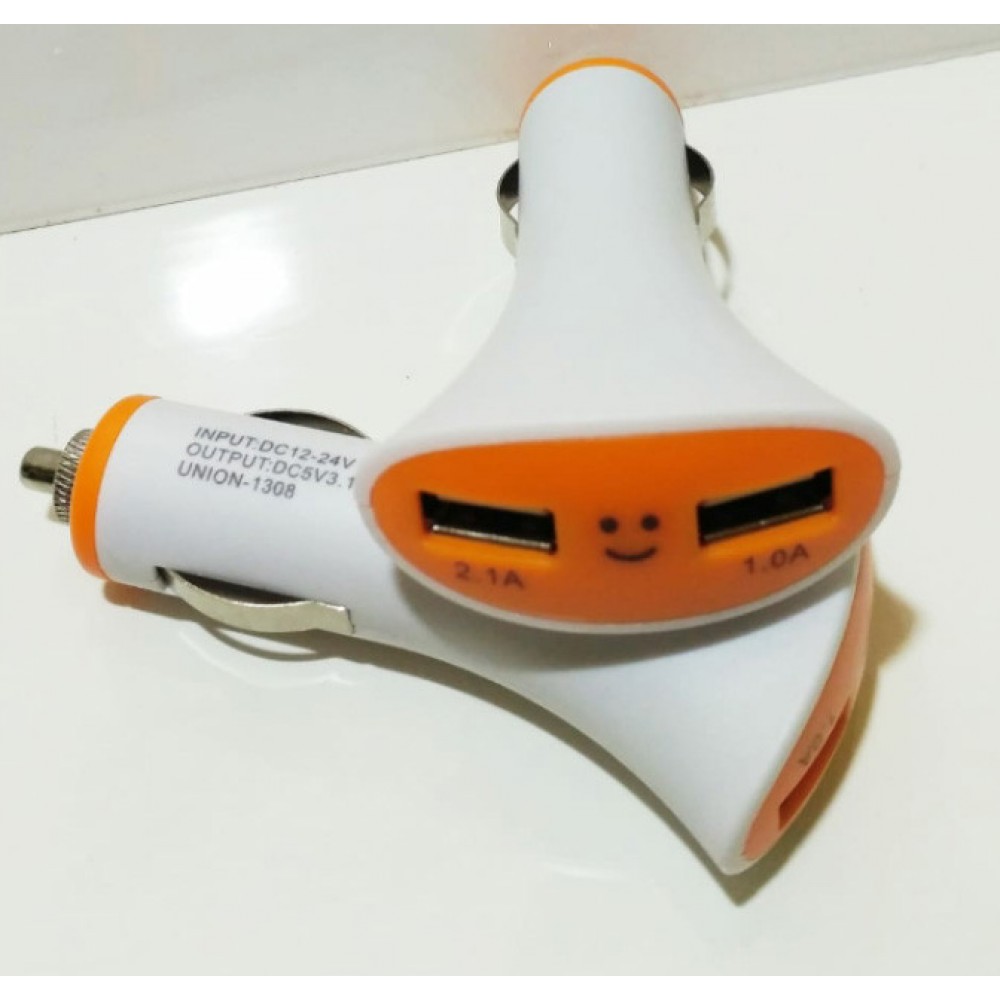 Зарядное автомобильное АЗУ Usb 2x KO-09 (длинное, для русских авто)