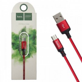 Кабель Micro USB Hoco X14 2m красный