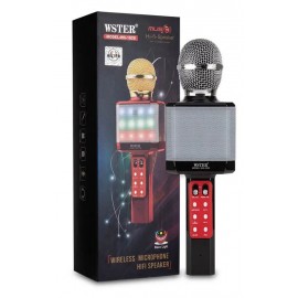 Колонка микрофон Bluetooth Mp3 караоке WS-1828 черный