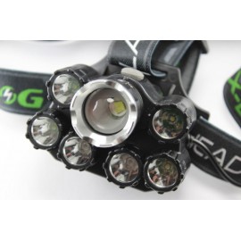 Фонарик налобный H-T557 T6 Zoom 6+1 LED