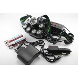 Фонарик налобный H-T557 T6 Zoom 6+1 LED
