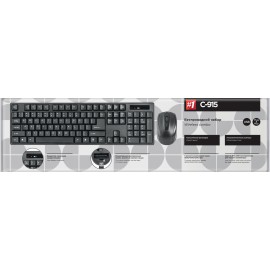 Комплект беспроводной клав + мышь Defender C-915 RU,черный