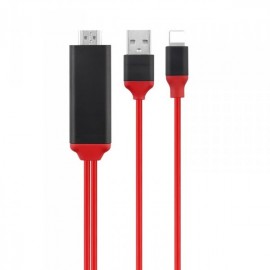 Кабель для Apple Lightning HDTV HDMI 2m LD7 A2603 RED