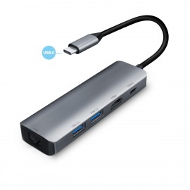 Переходник Type-C хаб Multi Adapter 2xUsb 3.0, HDMI, LAN