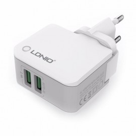 Зарядное сетевое сзу usb 2x LDNIO A2203 2.4A +micro