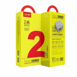 Зарядное сетевое сзу usb 2x LDNIO A2203 2.4A +micro