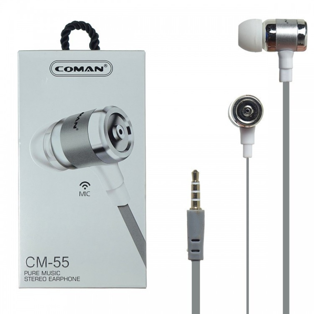 Наушники вакуумные с микрофоном Coman CM-55
