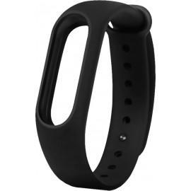 Ремешок силикон для фитнес браслета Miband 2 черн