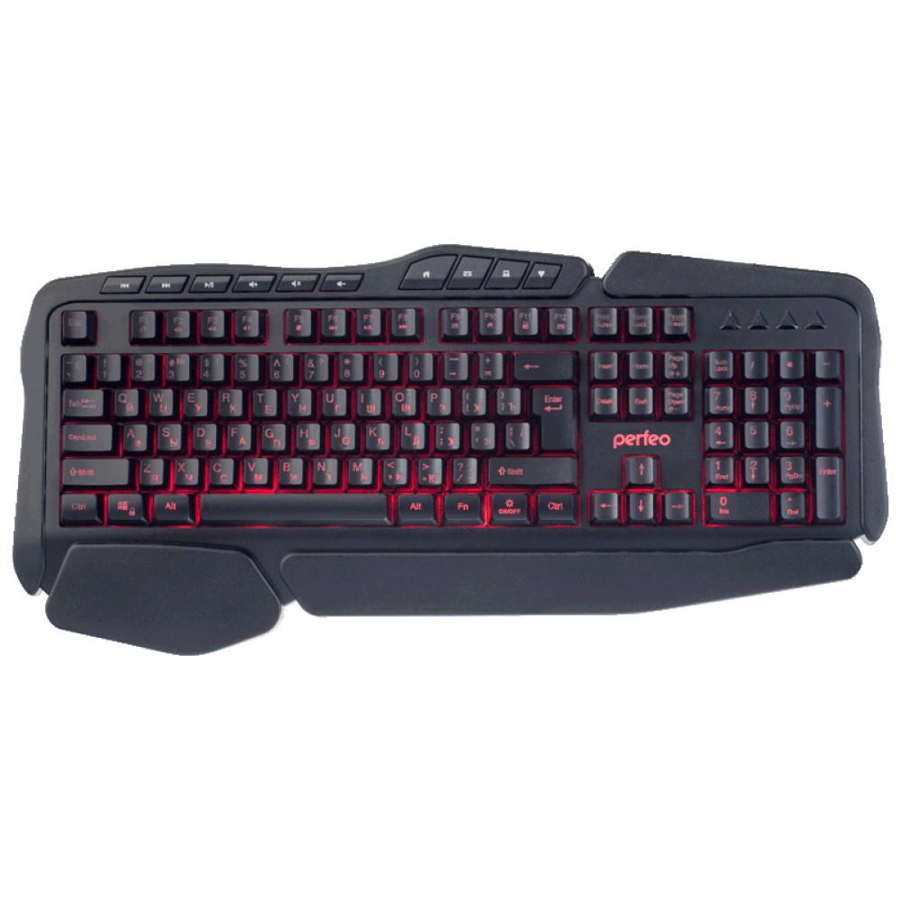 Клавиатура LED USB Perfeo Strike PF_A4390 с подсветкой