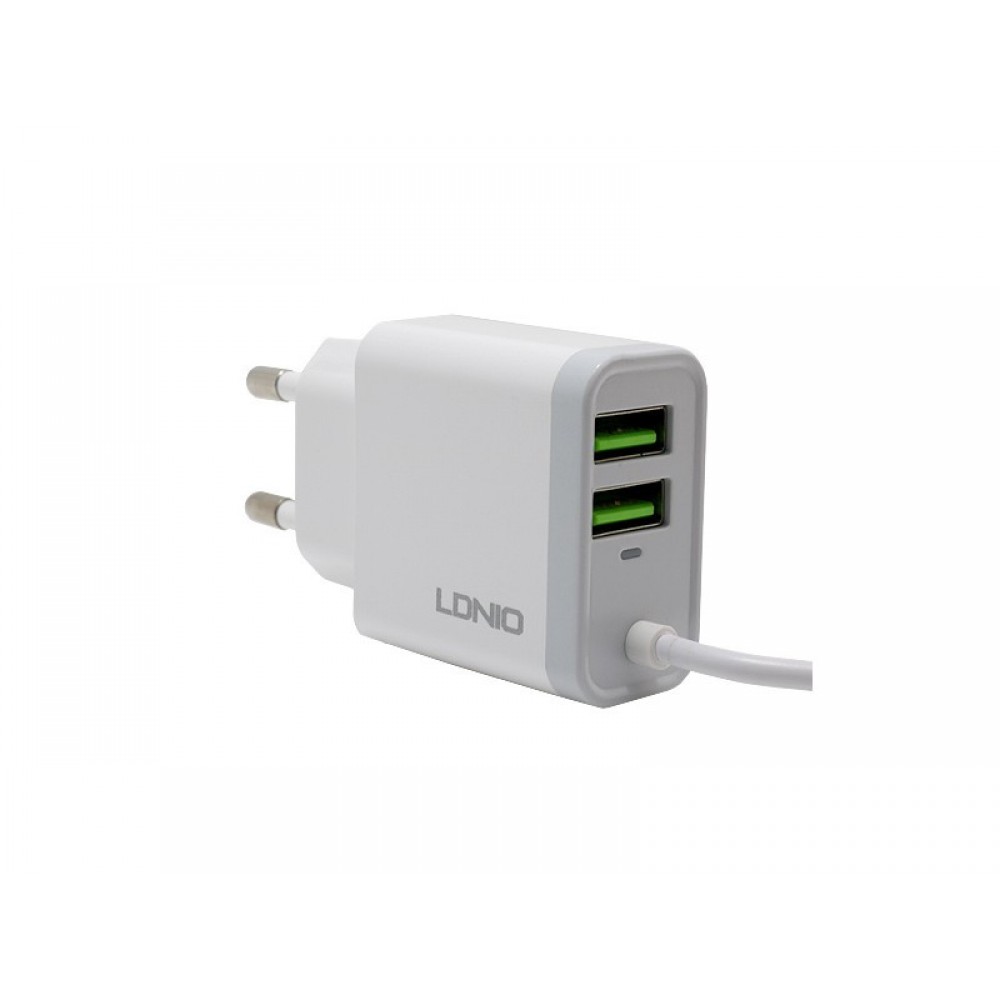 Зарядное сетевое сзу usb 2x LDNIO A321 3.1A +i5