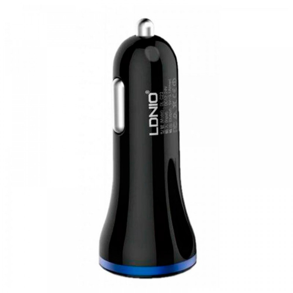 Зарядное автомобильное азу usb 2x LDNIO DL-C23 3.1A