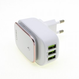 Зарядное сетевое сзу usb 3x LDNIO A3305 3.4A + micro + ночник