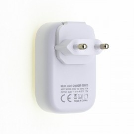 Зарядное сетевое сзу usb 3x LDNIO A3305 3.4A + micro + ночник