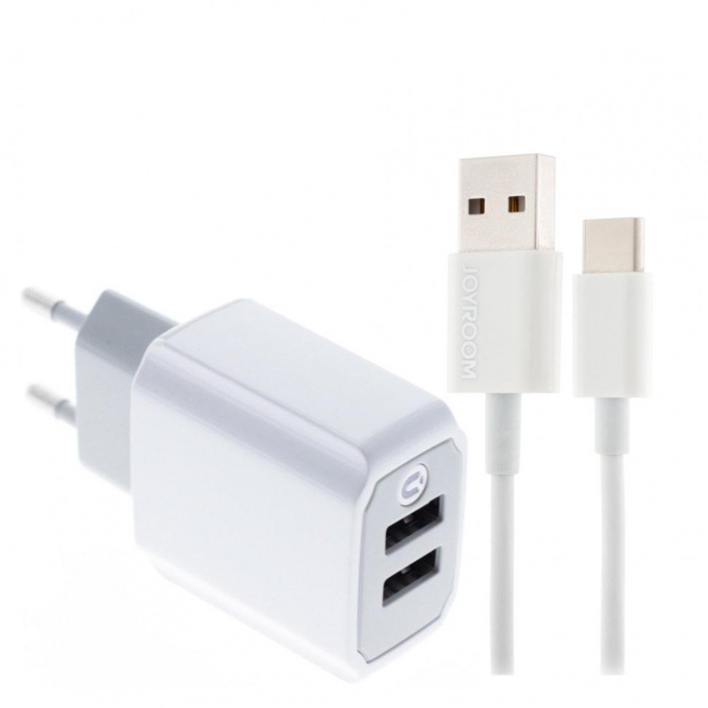 Зарядное сетевое сзу usb 2x Joyroom CA-28 2A + micro