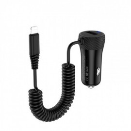 Зарядное автомобильное азу usb 1x Hoco Z21a 3.4A + кабель для Apple lightning