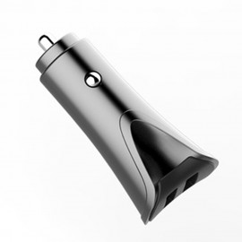 Зарядное автомобильное азу usb 2x Moxom KC-12 3.4A + кабель для Apple lightning черный