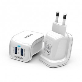 Зарядное сетевое сзу USB 2x Moxom KH-25 + кабель для Apple lightning