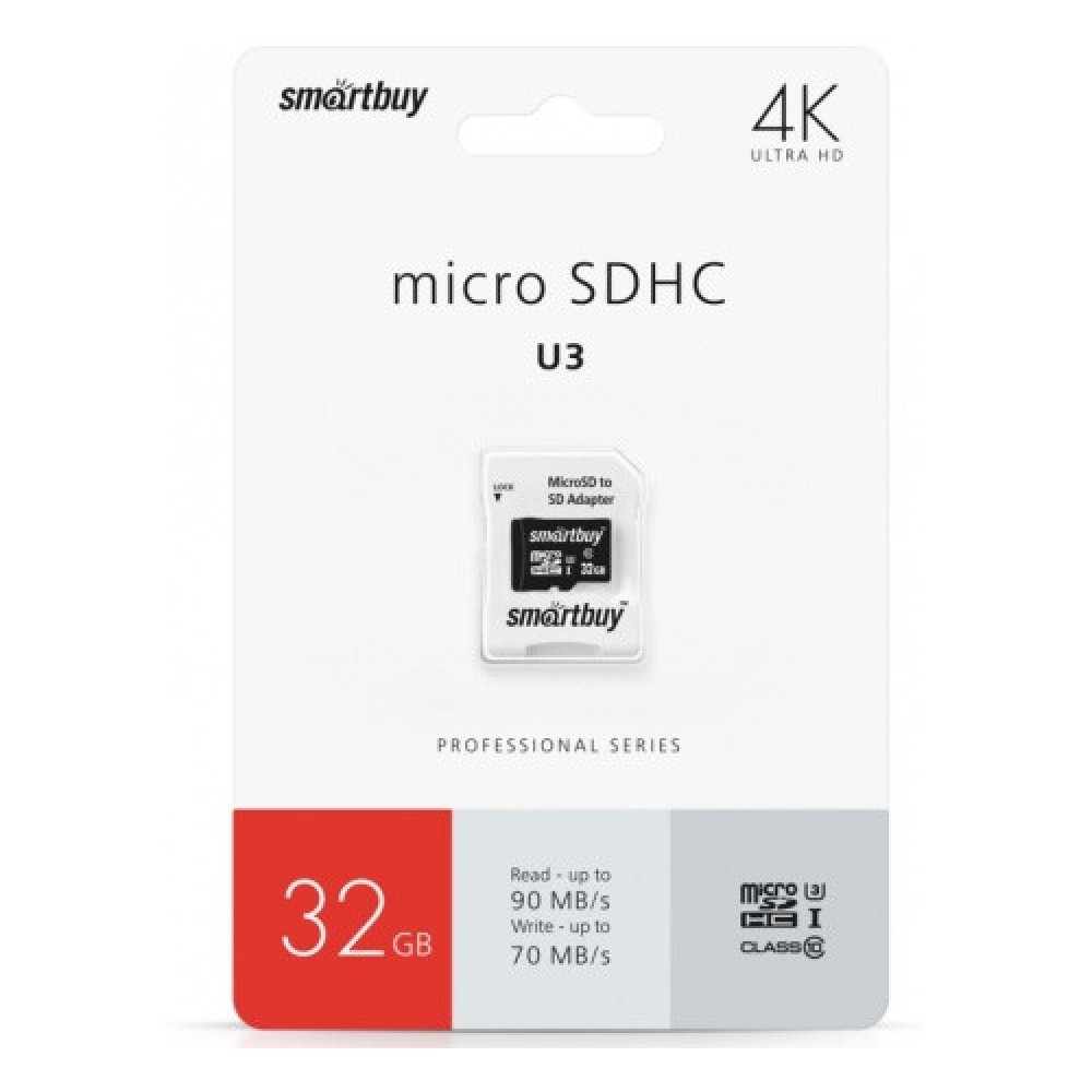 MicroSd 32Gb Smartbuy UHS-I U3 4K